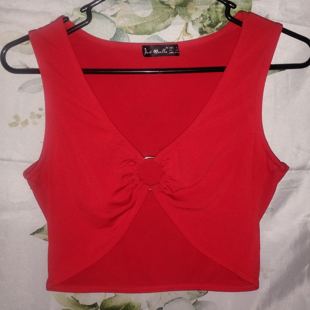 5For$12 Red Cropped Tank Top